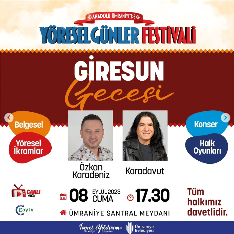Ümraniye Belediyesi - Yöresel Günler Festivali (Giresun Gecesi)